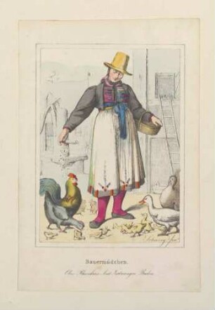 "Bauernmädchen, Ober Rheinkreis, Amt Furtwangen"
