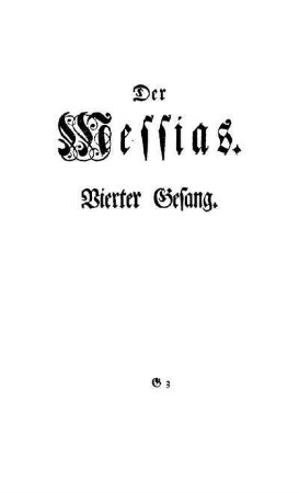 Der Messias. Vierter Gesang