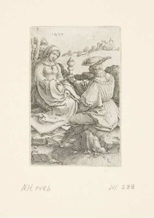 Edelmann und eine Dame in einer Landschaft