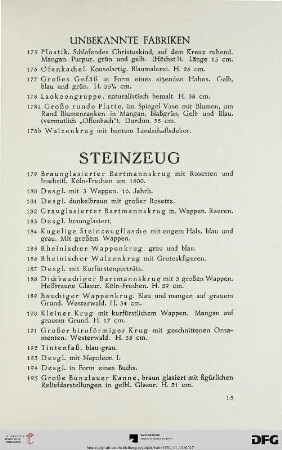 Steinzeug (Nr. 179-198)