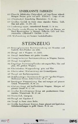Steinzeug (Nr. 179-198)