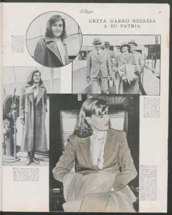 Greta Garbo regresa y su patria