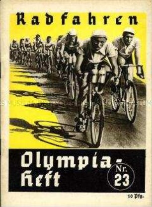 Begleitheft zu den Olympischen Spielen 1936 für die Sportart Radfahren