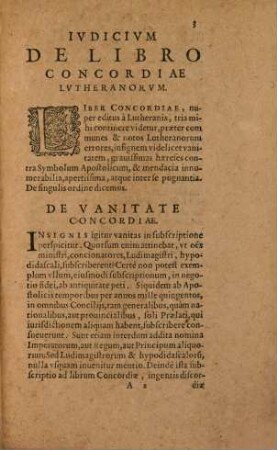 Roberti Bellarmini Politiani, Societatis Iesv Theologi, Ivdicivm, De Libro, quem Lutherani vocant Concordiae