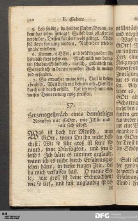 Herzensgespräch eines demüthigen Kranken mit GOtt, mit JEsu und mit sich selbst.
