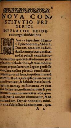 Ivlii Pacii I. C. Ad Novam Imperatoris Friderici Constitvtionem, quae est de studiosorum privilegiis Liber singularis