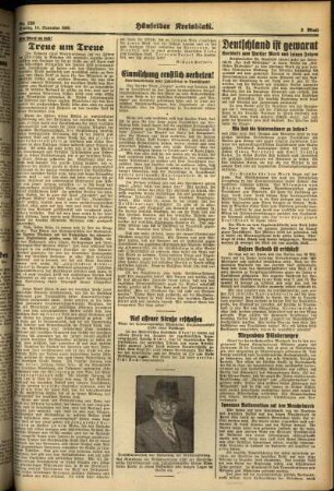 Zweite Ausgabe vom Montag, den 14. November 1938.