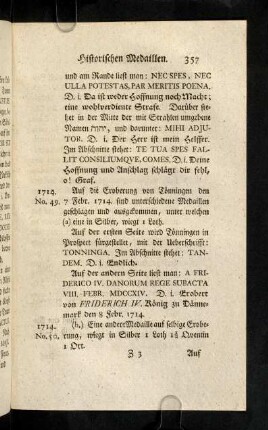 357-392, Jahr 1714, 1715, 1716, 1717, 1718, 1719, 1720, 1721, 1723, 1730.