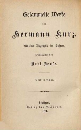 Gesammelte Werke, 3. Schiller's Heimathjahre ; 2