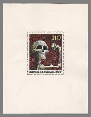 Ohne Titel (Gerippe auf Briefmarke)
