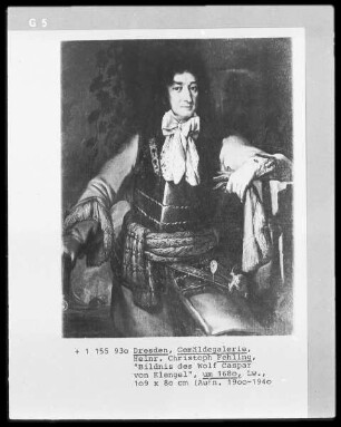 Bildnis des Oberlandbaumeisters Wolf Caspar von Klengel