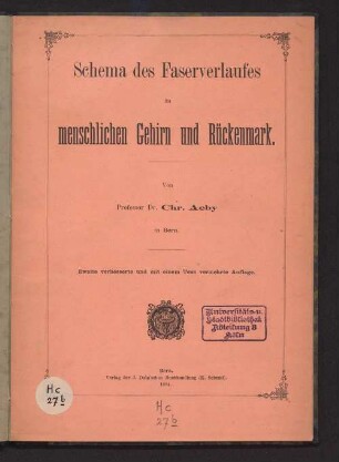 Schema des Faserverlaufes im menschlichen Gehirn und Rückenmark