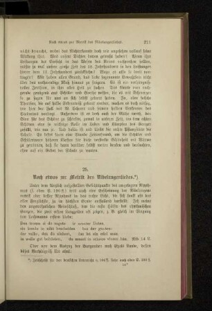 25. Noch etwas zur Metrik des Nibelungenliedes.