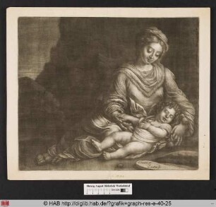 Maria mit dem schlafenden Christuskind.