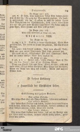 D. Luthers Erklärung der 5 Hauptstücke der Christlichen Lehre.