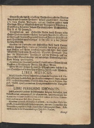 Liber Musicus.