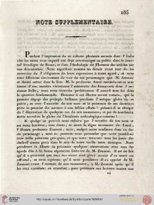 Note supplementaire