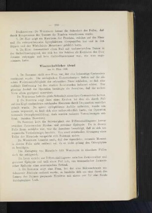 Wissenschaftlicher Abend am 19. März 1904.