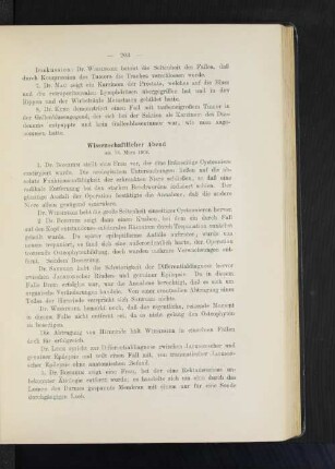 Wissenschaftlicher Abend am 19. März 1904.