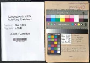 Entnazifizierung Gottfried Junker , geb. 20.05.1902 (Kaufmaennischer Angestellter)