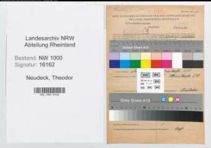 Entnazifizierung Theodor Neudeck, geb. 18.10.1885 (Bote)
