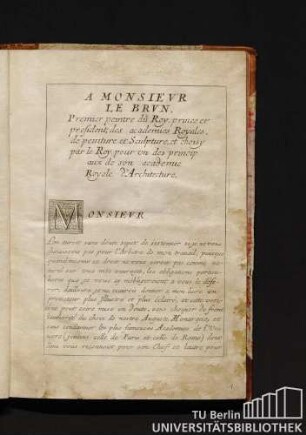 A Monsieur Le Brun