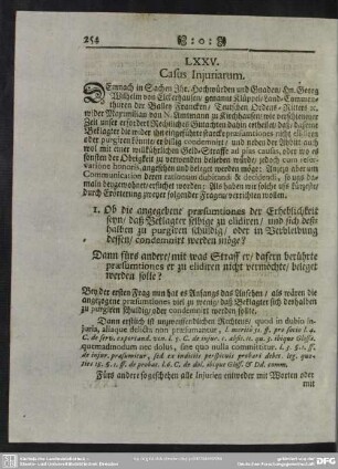 LXXV. Casus Iniuriarum