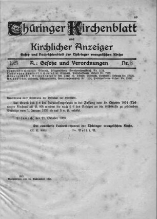 Nr. 8 : 16. November 1925