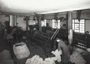 Teppichfabrik Traugott Bauch. Maschinensaal : Roßwein. Teppichfabrik Traugott Bauch. Maschinensaal