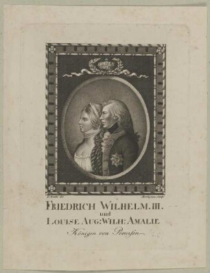 Doppelbildnis des Königs Friedrich Wilhelm III. und seiner Gemahlin Louise Aug. Wilh. Amalie von Preussen