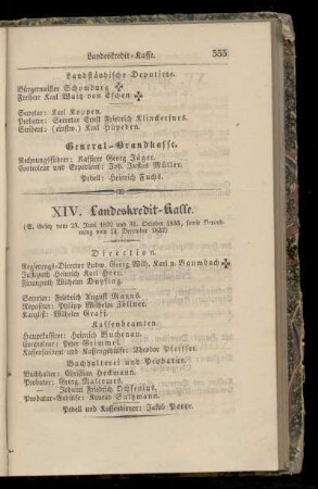 XIV. Landeskredit-Kasse.