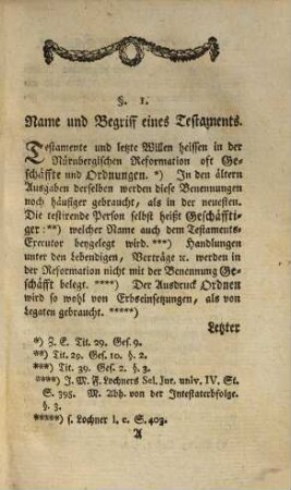 Abhandlung von letzten Willen nach gemeinen und Nürnbergischen Rechten