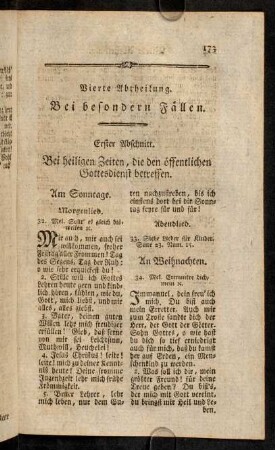 173-191, Vierte Abtheilung. Bei besondern Faellen.