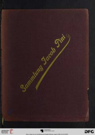 Katalog der Gemälde-Sammlung des verewigten Rentners Herrn Jacob Pini in Hamburg : Versteigerung zu München: Montag, den 2. April 1900