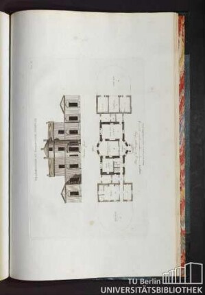 Plate 41. The Parsonage at Saxlingham, Norfolk. Entrance front. Plan of the Principal Story.
