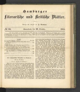 No. 84. 20. Oktober 1855