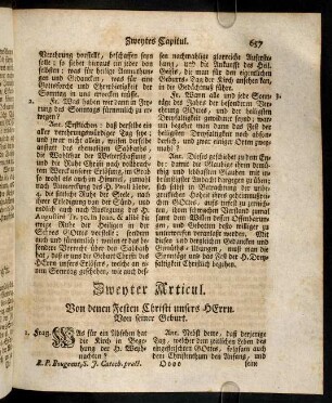 657-668, Articul 2. Von denen Festen Christi unsers Herrn; ...