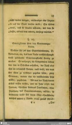 §. 25. Streitigkeiten über das Ernennungs-Recht