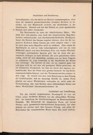 Deutlichkeit und Detaillierung.