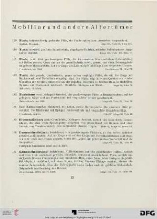 Mobiliar und andere Altertümer (Nr. 179-275)
