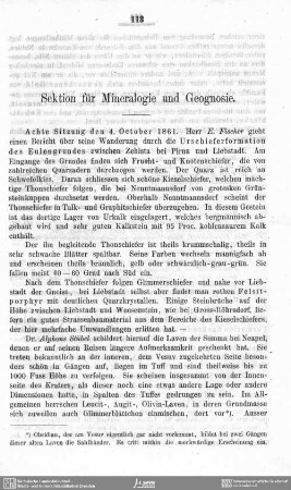 Sektion für Mineralogie und Geognosie