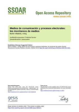 Medios de comunicación y procesos electorales: los monitoreos de medios