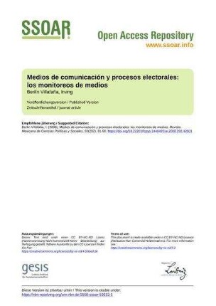 Medios de comunicación y procesos electorales: los monitoreos de medios