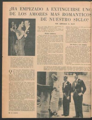 ¿Ha empezado a extinguirse uno de los amores más románticos de nuestro siglo?