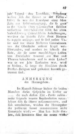 Anmerkung des Herausgebers.