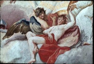 Der heilige Norbert empfängt das Skapulier von der Muttergottes und die Ordensregel vom heiligen Augustin