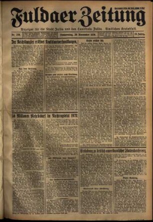 Ausgabe vom Donnerstag, den 29. November 1928.