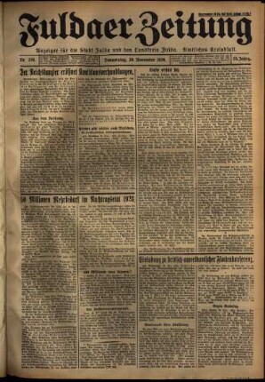 Ausgabe vom Donnerstag, den 29. November 1928.