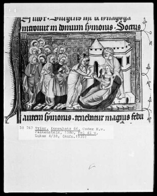 Perikopenbuch des Erzbischofs Kuno von Falkenstein: Die Heilung der Schwiegermutter des Petrus