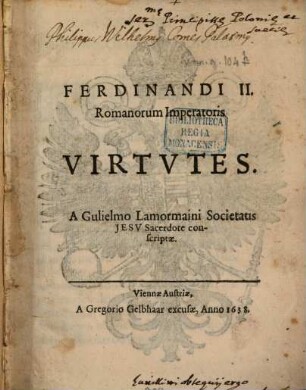 Ferdinandi II. Romanorum Imperatoris Virtvtes